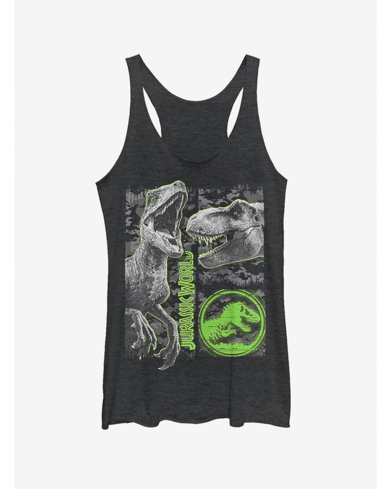 Jurassic World Fallen Kingdom Camo Print Dinosaurs Girls Tank $7.67 Tanks