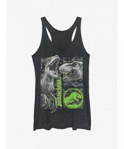 Jurassic World Fallen Kingdom Camo Print Dinosaurs Girls Tank $7.67 Tanks