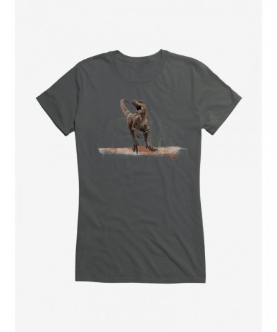 Jurassic World Dominion Atrociraptor Trouble Girls T-Shirt $8.76 T-Shirts