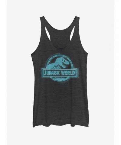 Jurassic World Fallen Kingdom Glitch Logo Girls Tank $9.53 Tanks