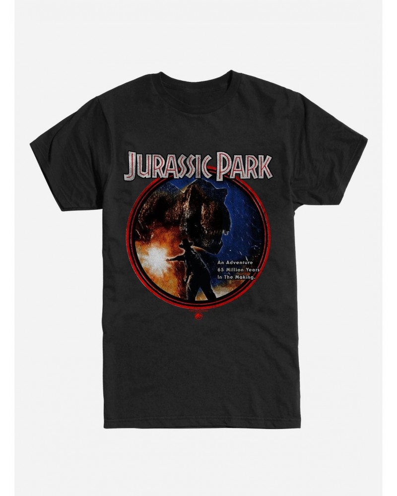 Jurassic Park Adventure 65 Million Years In The Making Black T-Shirt $8.80 T-Shirts