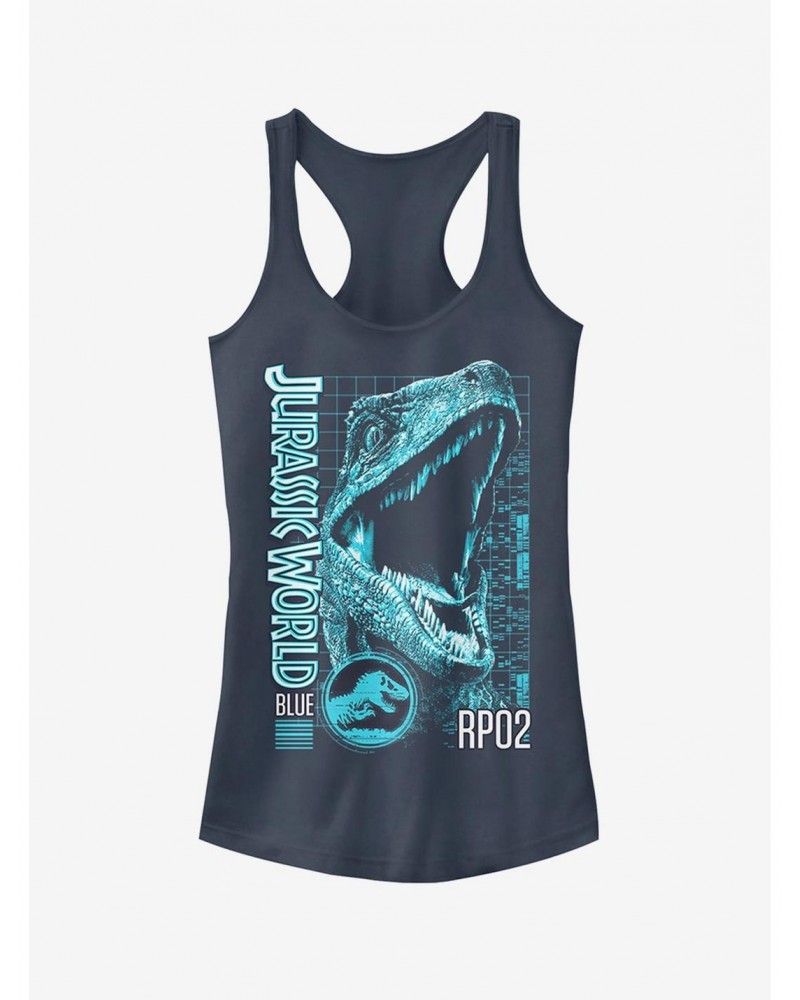 Jurassic World Fallen Kingdom Blue Portrait Girls Tank $9.96 Tanks