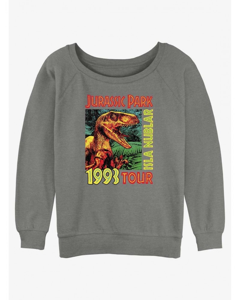 Jurassic Park Isla Nublar Tour Girls Slouchy Sweatshirt $11.22 Sweatshirts