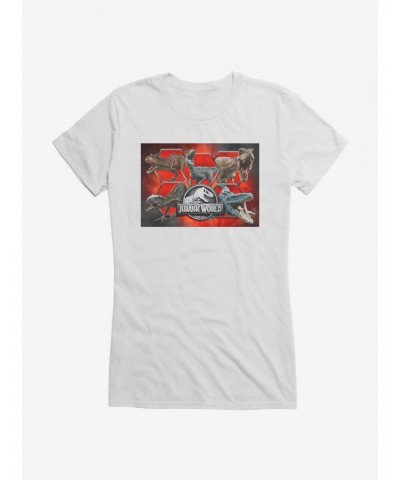 Jurassic World Poster Show Rectangle Girls T-Shirt $6.97 T-Shirts