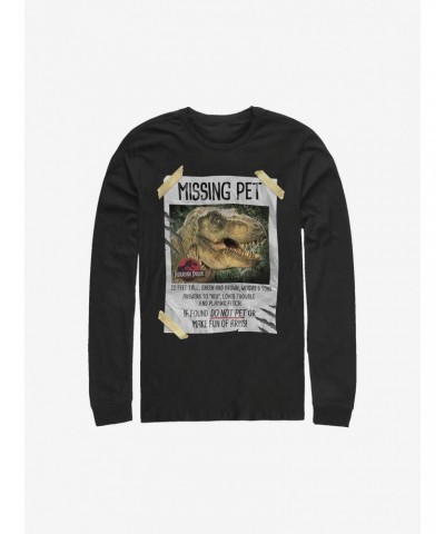 Jurassic Park Missing Pet Long-Sleeve T-Shirt $8.69 T-Shirts