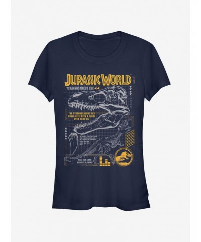 Jurassic World Fallen Kingdom T.Rex Scary Facts Girls T-Shirt $8.76 T-Shirts