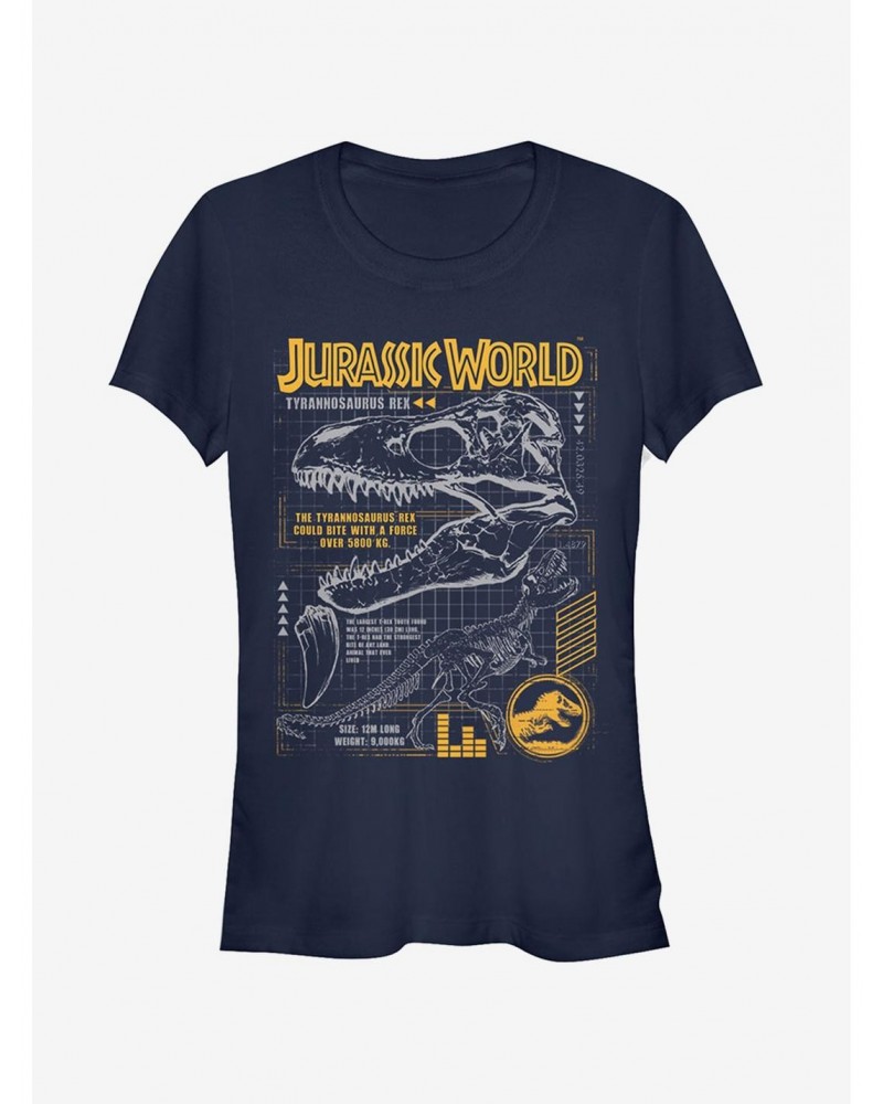 Jurassic World Fallen Kingdom T.Rex Scary Facts Girls T-Shirt $8.76 T-Shirts