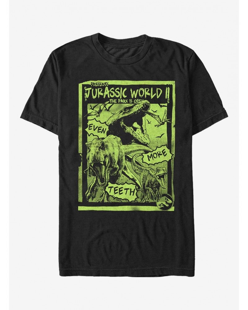 Jurassic World Fallen Kingdom More Teeth Poster T-Shirt $8.22 T-Shirts