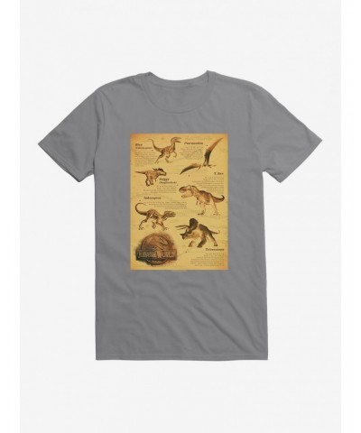 Jurassic World Dino Info T-Shirt $9.18 T-Shirts