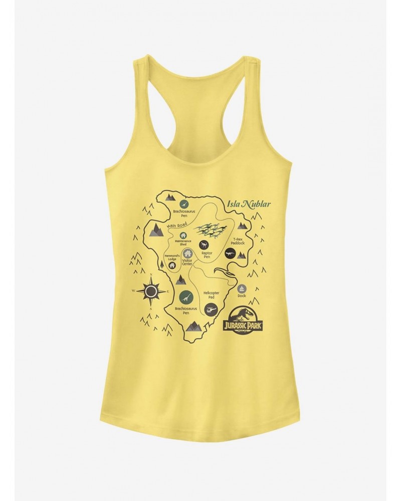 Isla Nublar Map Girls Tank $9.56 Tanks