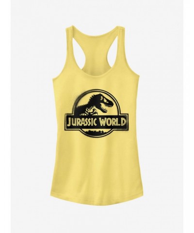 Jurassic World Fallen Kingdom Spray Paint Print Logo Girls Tank $9.56 Tanks