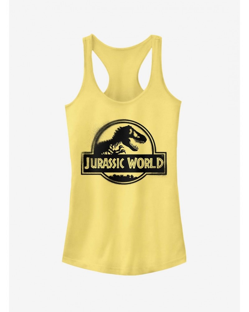 Jurassic World Fallen Kingdom Spray Paint Print Logo Girls Tank $9.56 Tanks