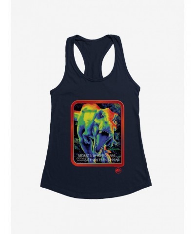 Jurasic Park Objects In Mirror Are Closer Than They Appear Girls Tank $9.76 Tanks