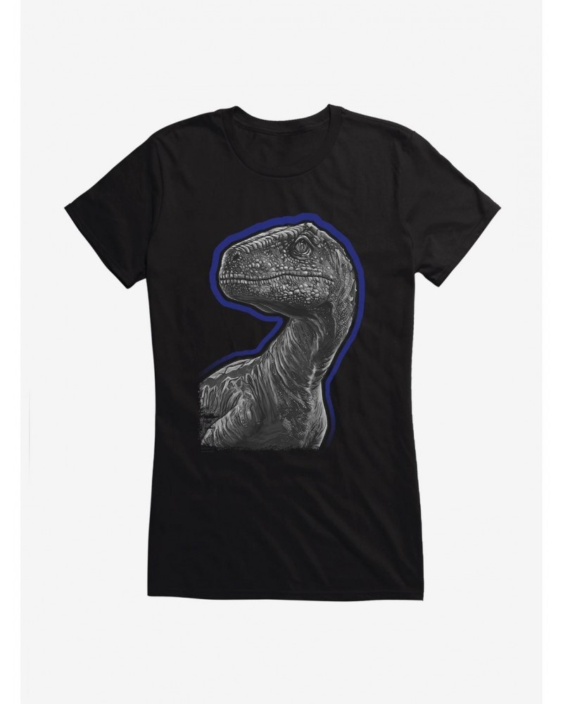 Jurassic World Velociraptor Outline Girl's T-Shirt $8.76 T-Shirts