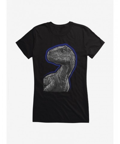 Jurassic World Velociraptor Outline Girl's T-Shirt $8.76 T-Shirts