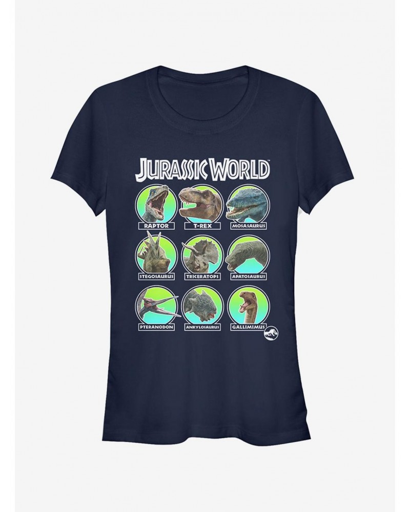 Jurassic World Fallen Kingdom Dino All Stars Girls T-Shirt $7.37 T-Shirts