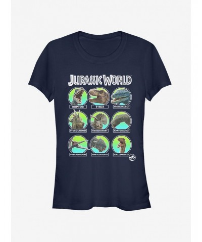 Jurassic World Fallen Kingdom Dino All Stars Girls T-Shirt $7.37 T-Shirts