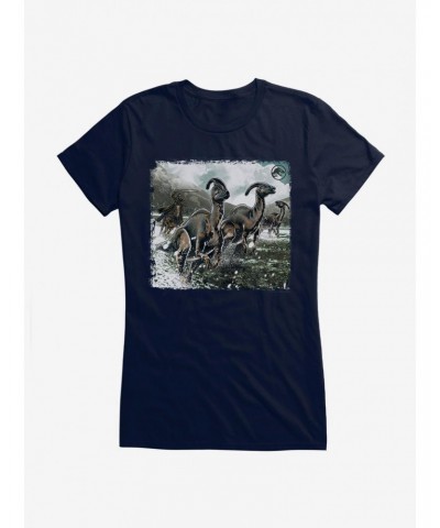 Jurassic World Dominion Parasaurolophus Rodeo Girls T-Shirt $6.97 T-Shirts