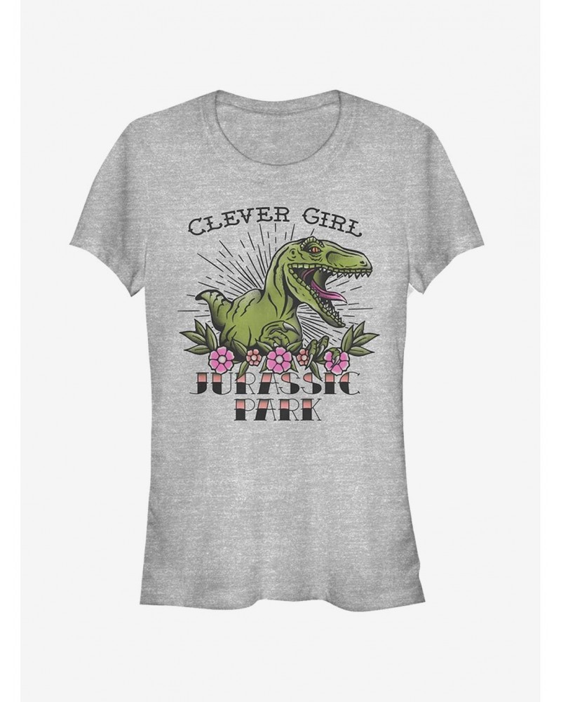 Jurassic Park Clever Girl Tattoo Girls T-Shirt $8.96 T-Shirts