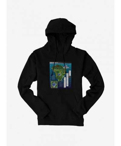 Jurassic World: Camp Cretaceous Isla Nublar Map Hoodie $13.65 Hoodies