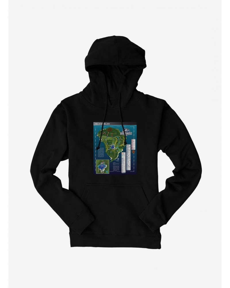 Jurassic World: Camp Cretaceous Isla Nublar Map Hoodie $13.65 Hoodies