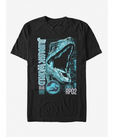 Jurassic World Fallen Kingdom Blue Portrait T-Shirt $5.74 T-Shirts