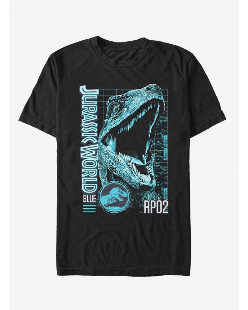 Jurassic World Fallen Kingdom Blue Portrait T-Shirt $5.74 T-Shirts