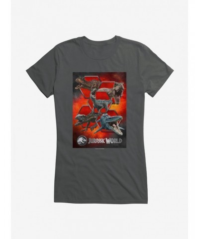 Jurassic World Poster Show Girls T-Shirt $8.96 T-Shirts