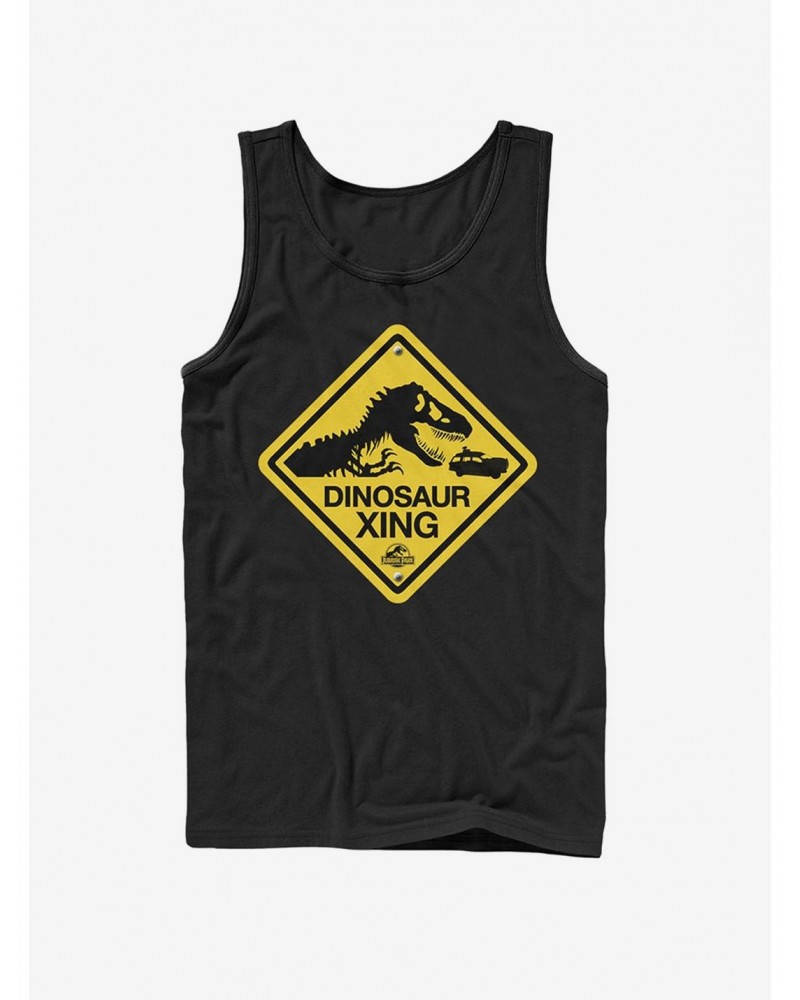 Dinosaur Crossing Sign Tank $7.97 Tanks