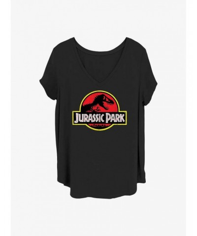 Jurassic Park Logo Girls T-Shirt Plus Size $11.33 T-Shirts