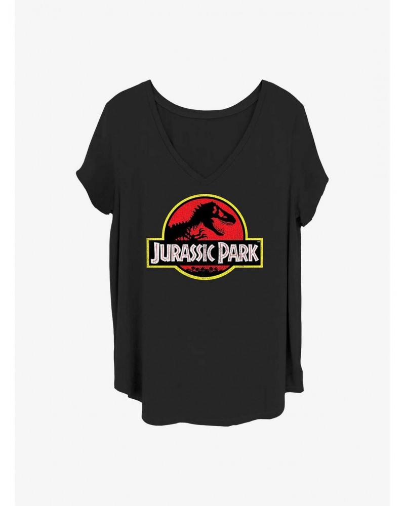 Jurassic Park Logo Girls T-Shirt Plus Size $11.33 T-Shirts