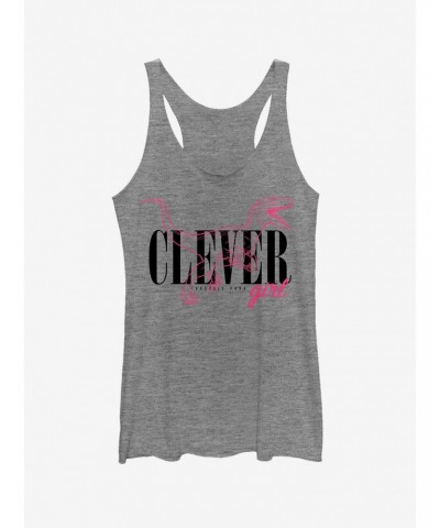 Clever Girl Raptor Outline Girls Tank $7.04 Tanks