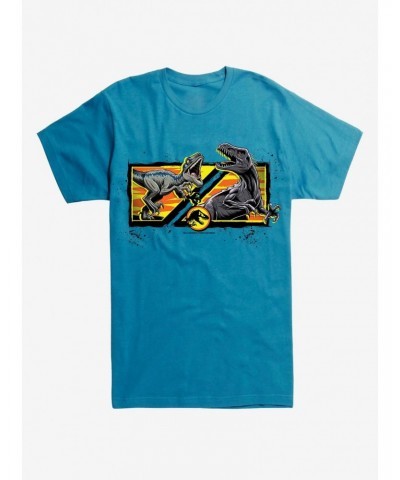 Jurassic World Dinosaur Battle Rectangle T-Shirt $8.03 T-Shirts