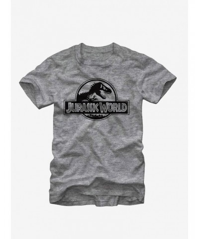 Jurassic World Grey Logo T-Shirt $7.27 T-Shirts