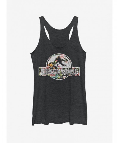 Jurassic World Vintage Tropical Logo Girls Tank $9.95 Tanks