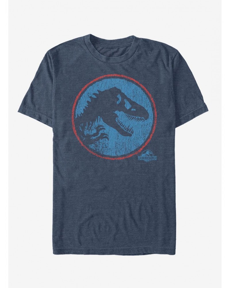 Retro T. Rex Circle T-Shirt $8.60 T-Shirts