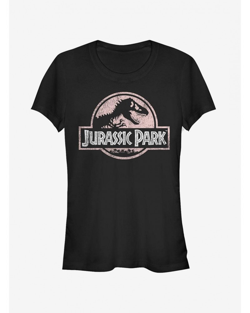 Jurassic Park Dusty Logo Girls T-Shirt $6.97 T-Shirts