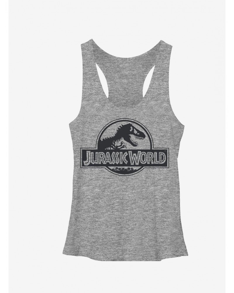 Jurassic World Grey Logo Girls Tank Top $9.95 Tops