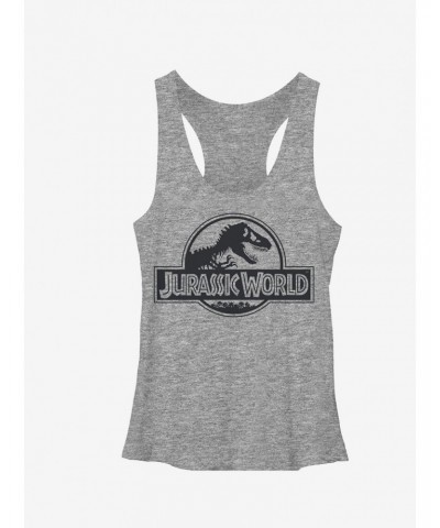 Jurassic World Grey Logo Girls Tank Top $9.95 Tops