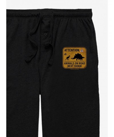 Jurassic World Animals On Road Sign Pajama Pants $9.96 Pants