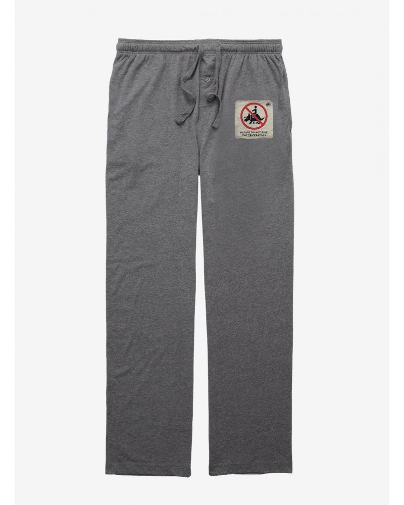 Jurassic World No Triceratops Ride Sign Pajama Pants $9.36 Pants