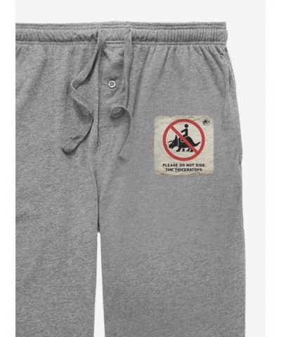 Jurassic World No Triceratops Ride Sign Pajama Pants $9.36 Pants