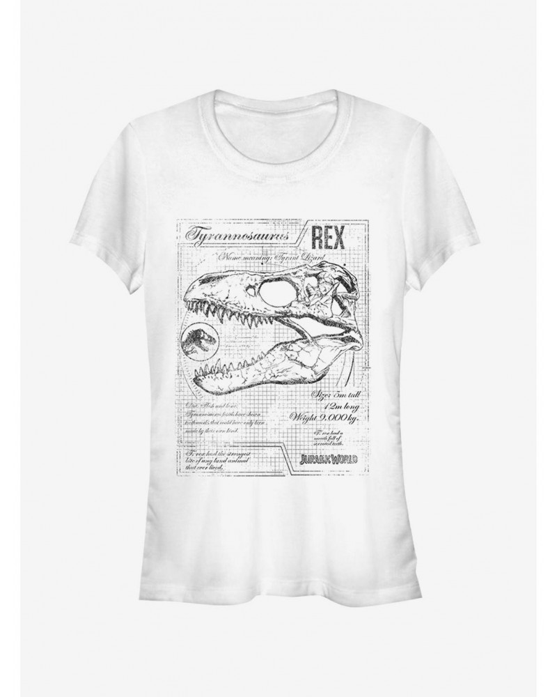 Jurassic World Fallen Kingdom T. Rex Schematics Girls T-Shirt $8.96 T-Shirts