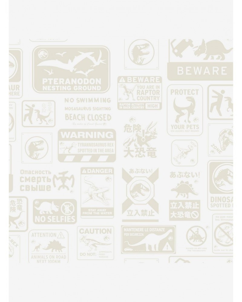 Jurassic World Dominion Signs Peel & Stick Wallpaper $21.96 Wallpapers