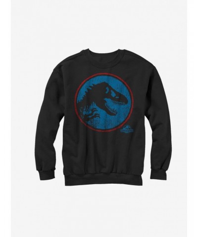 Jurassic World Retro T-Rex Circle Sweatshirt $10.04 Sweatshirts