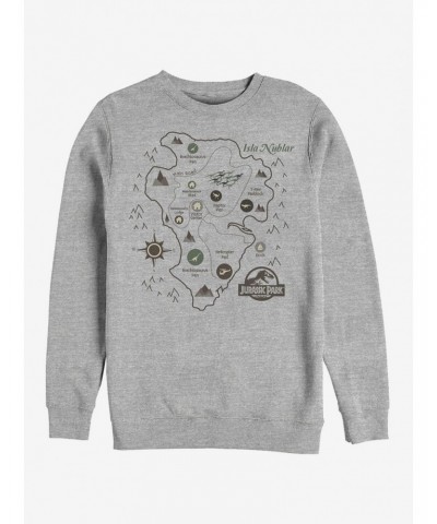 Isla Nublar Map Sweatshirt $11.22 Sweatshirts