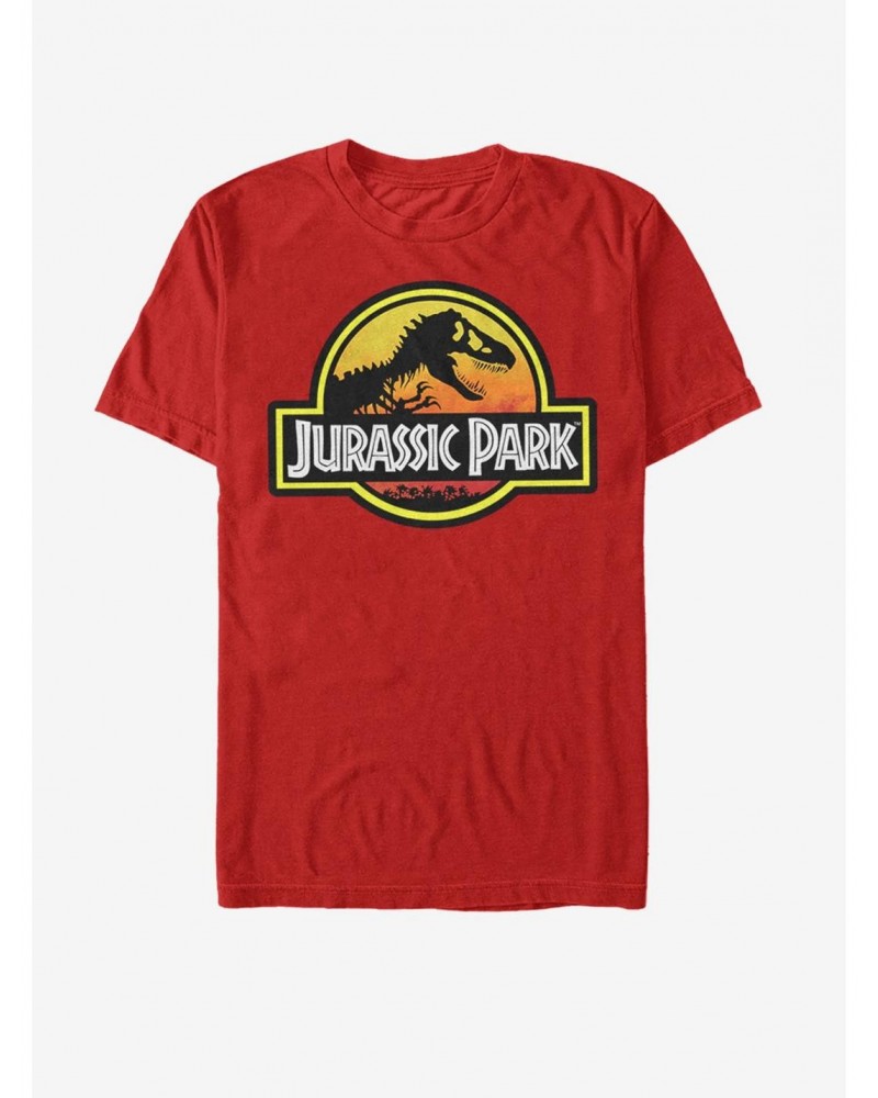 Jurassic Park Outlined Logo T-Shirt $7.84 T-Shirts