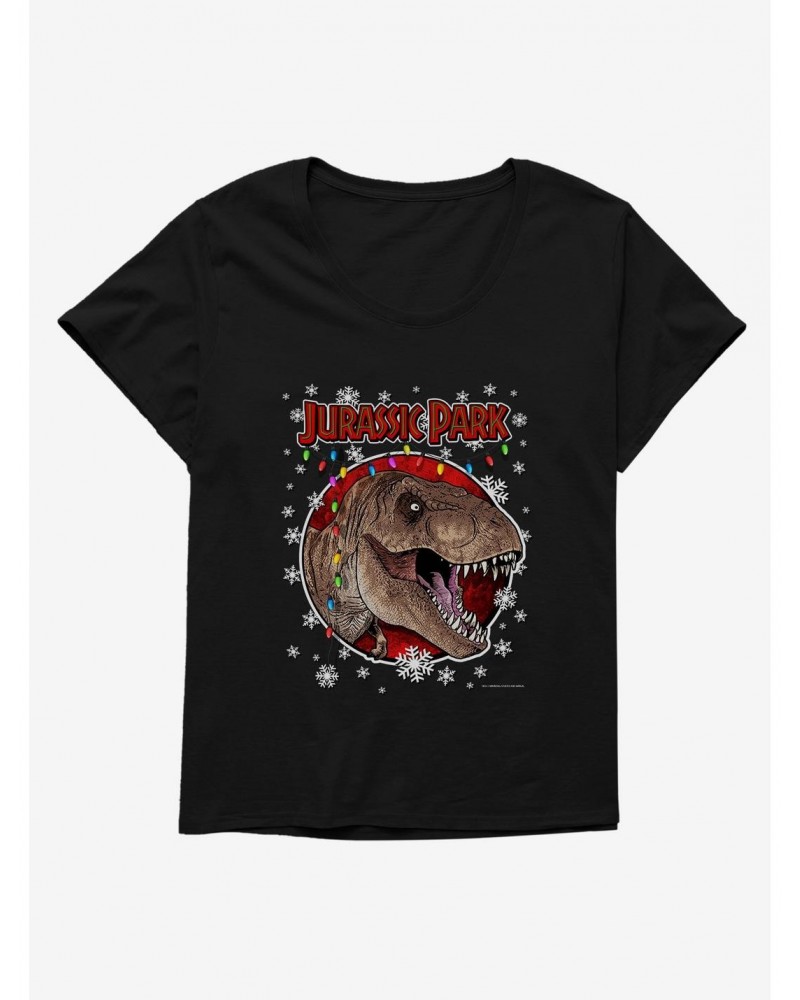 Jurassic Park Christmas Holiday T-Rex Girls T-Shirt Plus Size $11.48 T-Shirts