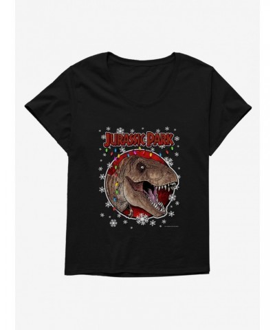 Jurassic Park Christmas Holiday T-Rex Girls T-Shirt Plus Size $11.48 T-Shirts