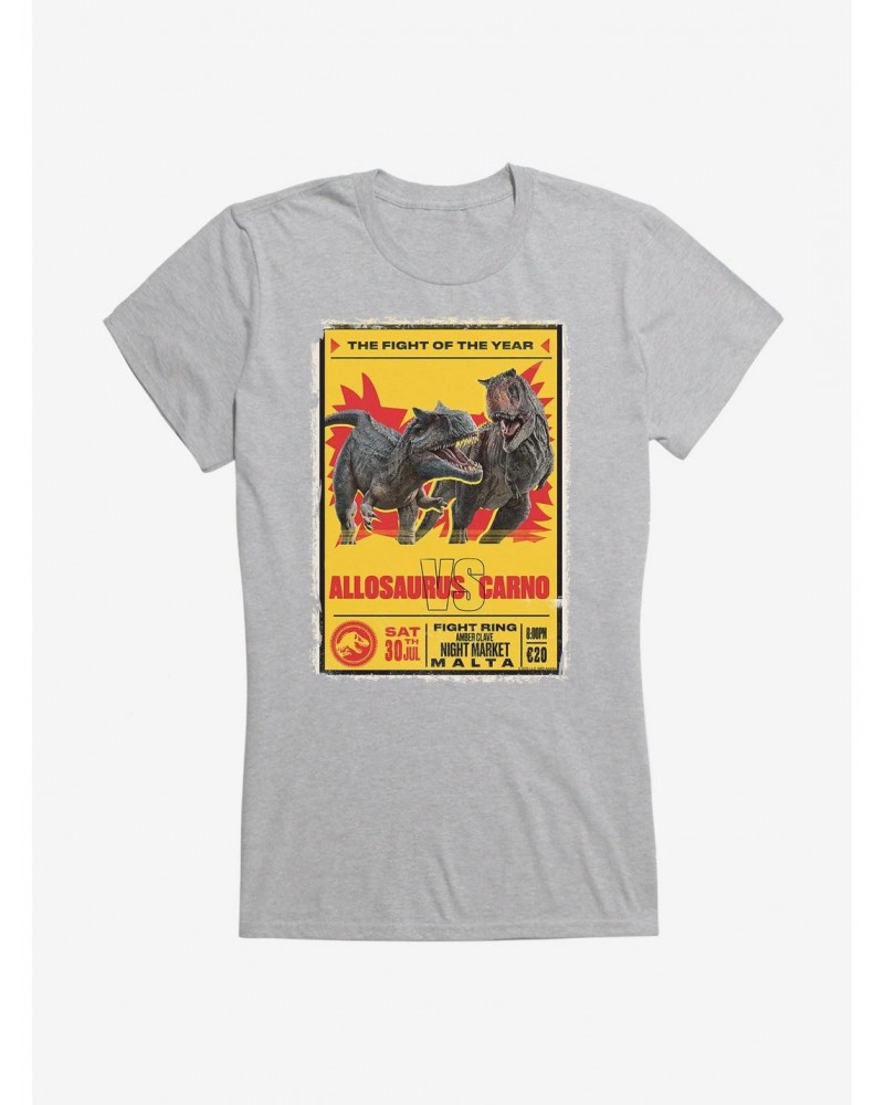 Jurassic World Dominion Allosaurus vs Carno Girls T-Shirt $8.96 T-Shirts